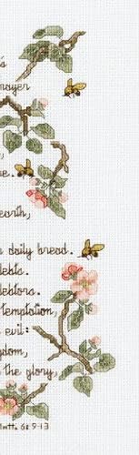 Janlynn Counted Cross Stitch Kit, The Lord's Prayer, Blue, By the yard - Image 3