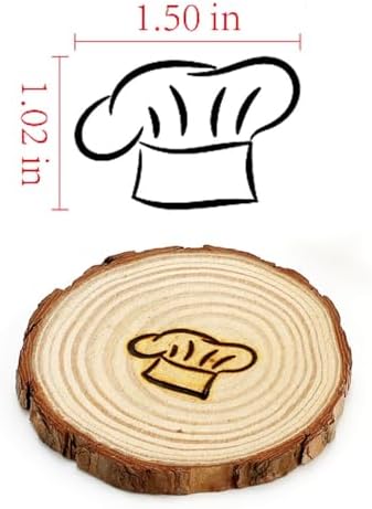 AIMOADO 1.5" Chef's Hat Branding Iron, for Wood Hats Leather BBQ & Steak - Image 2