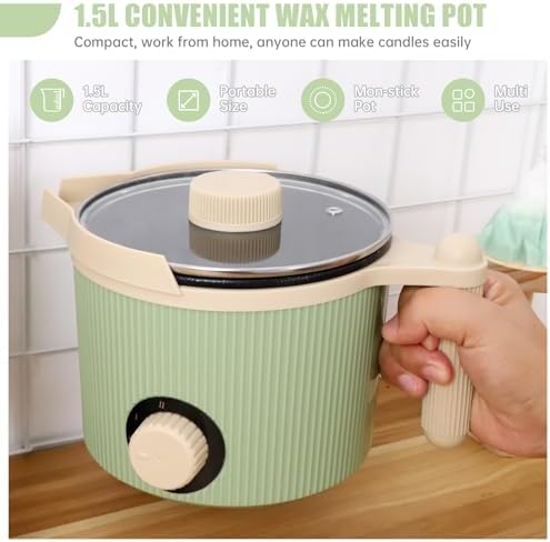 TOAUTO 3Lbs Wax Melting Candle Melting Pot Handheld with 2 Power Adjustment - Image 2