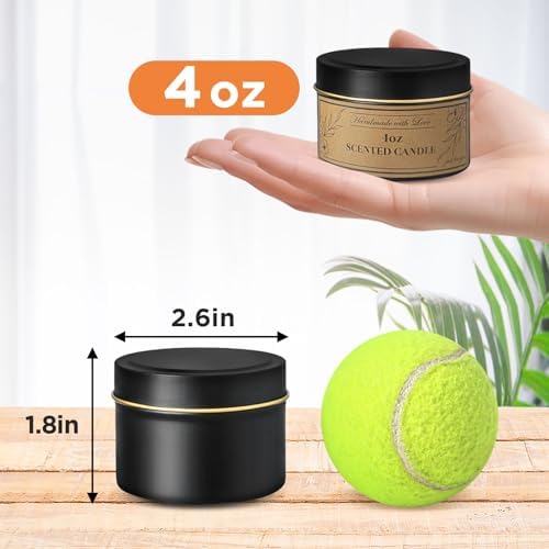 4oz Candle Tins with Lids, Candle Making Kit for Small Business - Image 4
