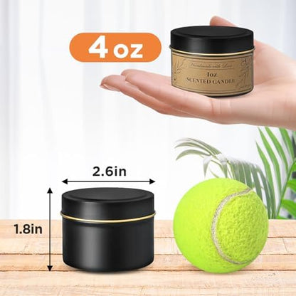 4oz Candle Tins with Lids, Candle Making Kit for Small Business - Image 4