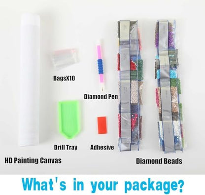 Xylogist Cute Chicken Diamond Art Kits for Adults 12x12 inch - Image 5