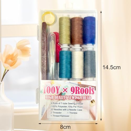 QCZKB Sewing Kit for Adults (40 PCS) -Multicolor Thread, Needles, Thimble & Needle Threader - Emergency Repair and Travel Kits - Sewing Accessories and Supplies - Image 2