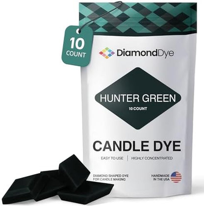 Hunter Green Candle Dye Chips, Soy & Paraffin Candle Making, 10 Pack by Reddig-globyDiamondDye