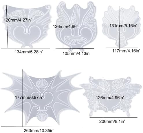 5 Set Earrings Silicone Resin Mold Ear Loop Butterfly Shaped Epoxy Silicone Casting Molds Hoops for Rings Jewelry Ornament Earring Eardrop Hooks, 3D DIY Making Women Earrings Decor Crafts - Image 4