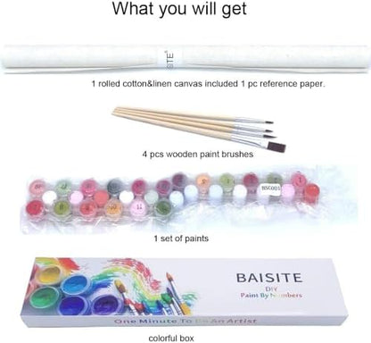 BAISITE Paint by Numbers Kit for Adults Beginners,16" Wx20 L Canvas for Painting Kits for Adults in Colorful Box-Color Eye Mother Earth 8407 - Image 6