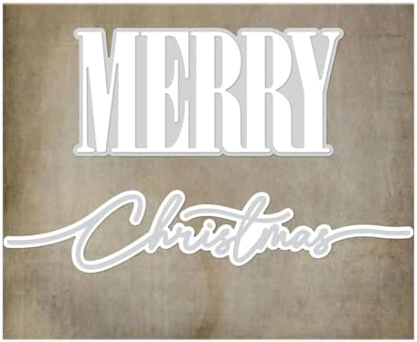 Scrapbooking Die-Cuts, Christmas Metal Cutting Dies for Card Making, Paper Craft Punch Template, Background Embossing Stencils, DIY Album Décor (Merry christmas-15.93x9.08cm) - Image 6