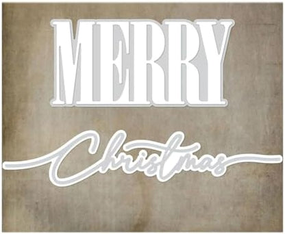 Scrapbooking Die-Cuts, Christmas Metal Cutting Dies for Card Making, Paper Craft Punch Template, Background Embossing Stencils, DIY Album Décor (Merry christmas-15.93x9.08cm) - Image 6
