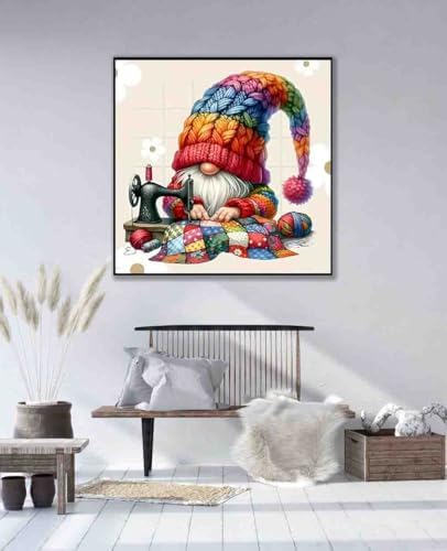 DYAIANGMU Gnome Stamped Cross Stitch Kit for Adults 13.7x13.7 inches - Image 3