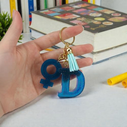 Resin Letter Keychain Mold Kit, Obverse Alphabet Resin Mold 167Pcs Set – Reversed Letter Silicone DIY Epoxy Casting Kit for Making Ornament Keychain & Pendant Jewelry - Image 5