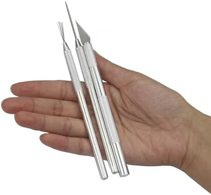 3 in 1 Clay Needle Tools Sculpting Ceramics Pottery Carving Tools for Model Clay Supplies, Ceramic & Pottery Tools Includes Sculpture Feather Pin Carving Knife Needle Texture Tools, LXLVOUEG - Image 3