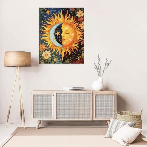 WUSARPLY Sun and Moon Stamped Cross Stitch Kits for Beginners Adults - Image 2