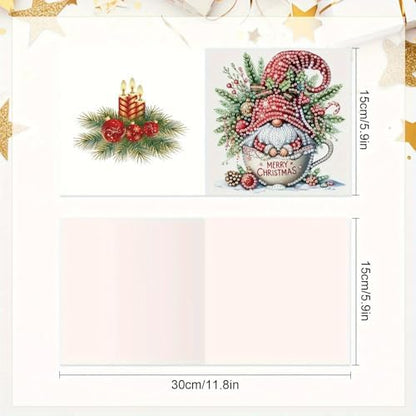 LumiCraft 6 Packs Merry Christmas Diamond Art Painting Greeting Card Kits - Image 4
