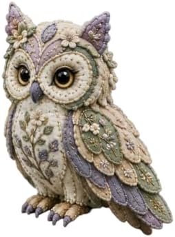 Forest DIY Patchwork Kit, DIY Fabric Animal Craft Kit, Forest Guardians Sewing Kit with Fabric & Accessories, Doll Making Set, Handmade Decor Ornament Gift for Craft Lovers (Owl) by Unknown