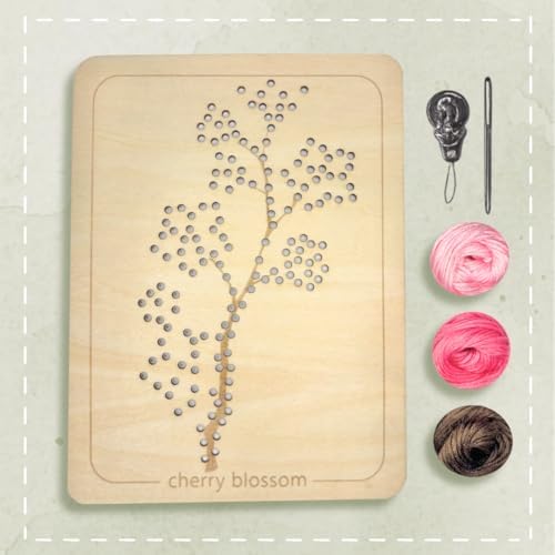 Wooden Flower Lacing Embroidery Kits for Beginners, Set of 5 Learn-to-Stitch Craft Boards, Sewing & Embroidery Art Kits for Kids Ages 8+, DIY Craft Projects, Educational Gifts, Party Favors (Spring) - Image 3