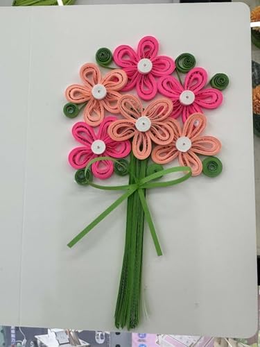 Wizardi Greeting Card Making Kit. Flowers DIY Quilling Kit F07M3-5-FL5 - Image 3
