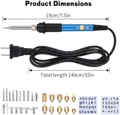 Wood Burning Kit, 30Pcs Wood Burning Tool Adjustable Temperature 200~450 ℃ (392-842℉) Woodburning Pyrography Pen Kit for Adults Beginners - Image 2