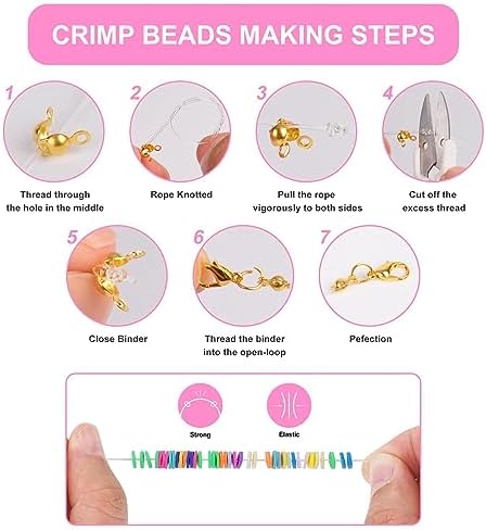 LZOUOWO Friendship Bracelet Kit Concert Bracelets Merch, 7200pcs Clay Beads - Image 4