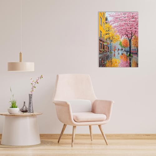 MAXBYE Lanscape Framed Paint by Numbers Kits for Adults with Wooden Easel, Easy Adult Paint by Number Kits on Canvas, DIY Oil Paintings for Beginners Gift Home Wall Decor 10×14 Inch - Image 5