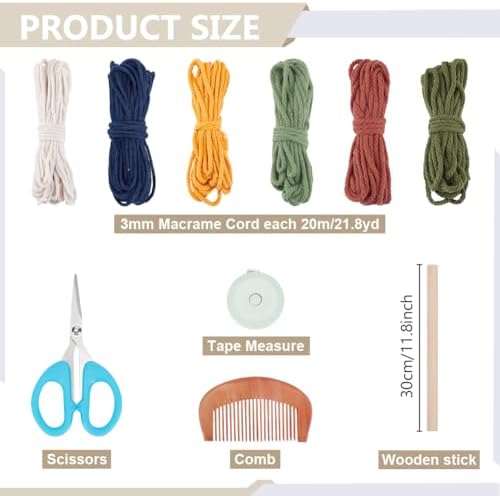 FREEBLOSS Macrame Feather Kit Handmade Macrame Leaf Wall Hanging Kit Woven Leaf Wall Hanging Macrame Kits for Adults Beginners Boho Macrame Wall Decor Macrame Feather DIY Craft Kit - Image 2