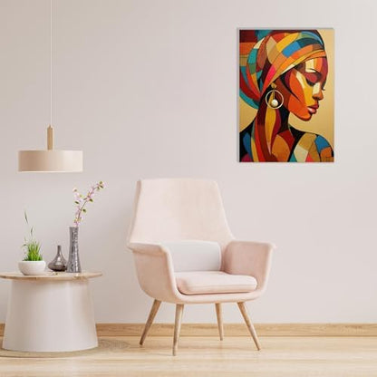 MAXBYE Framed Paint by Numbers Kit for Adults, Black Woman Canvas Painting by Number with Wooden Easel, DIY Acrylic Craft Art Kits with Tools for Beginners Gift Home Wall Decor 10×14 in - Image 5