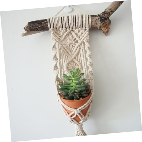 Happyyami DIY Macrame Kit for Adults Beginners Handcrafted Cotton Cord Tapestry Supplies Beads and Rings for Home Decoration - Image 5