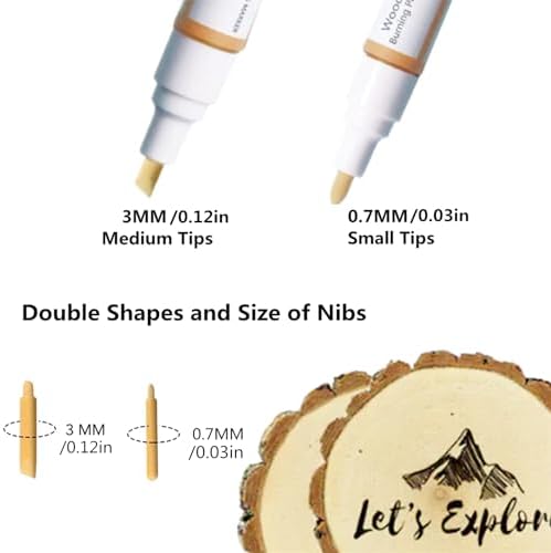 Wood Burning Paste Pen Kit 8pcs, 4OZ Wood Burning Gel with Pen, 6pcs Squeegees, Heat Activate Paste for Craft Stencil, Etching Cream Wood Burning Design for Beginners DIY on Wood, Canvas, Denim - Image 3