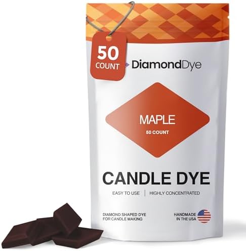 Maple Candle Dye Chips, Soy & Paraffin Candle Making, 50 Pack by Reddig-globyDiamondDye