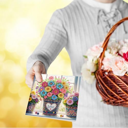 pigpigboss 12 Packs Happy Birthday Diamond Painting Greeting Card - Image 5