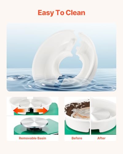 VEVOR Pottery Wheel, 10IN LCD Touch Screen Pottery Wheel Forming Machine, 350W Electric DIY Clay Sculpting Tools with Foot Pedal, Detachable ABS Basin for Adults and Beginners Art Craft - Image 5