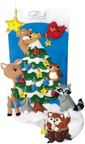 Design Works Crafts Felt Stocking Forest Friends by Design+Works+Crafts