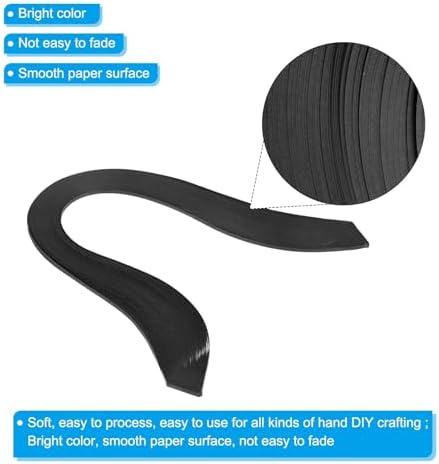 PATIKIL 240pcs Quilling Strips Paper, 3mm x 39cm Black - Image 3