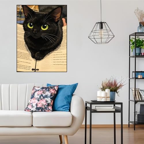 Lophomie Diamond Art Kits for Adults, 5D Cat Diamond Painting Kits 12x16 in - Image 4
