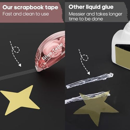 Secopad Scrapbook Tape, 8 Pack Glue Tape, Light-Colored Shell - Image 3