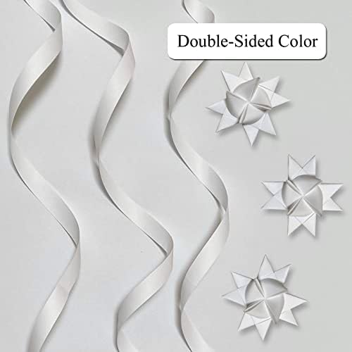 Glossy White Paper Strips for Weaving Projects. Paper Strips for Moravian Stars, German Stars and Froebel Stars. 50 Strips per Pack (Glossy White, 3/4 x 25 inch) - Image 2
