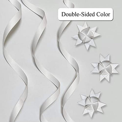 Glossy White Paper Strips for Weaving Projects. Paper Strips for Moravian Stars, German Stars and Froebel Stars. 50 Strips per Pack (Glossy White, 3/4 x 25 inch) - Image 2
