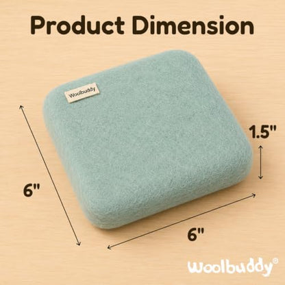 Woolbuddy Needle Felting 100% Woolen Mat (Light green) - Image 3