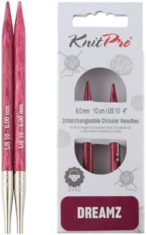 KnitPro Dreamz Interchangeable Circular Needles 4" (10cm) | US Size 10 (6mm) by KnitPro