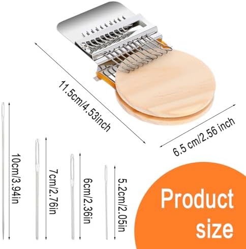 Mini Loom Machine, Small Weaving Loom, Speedweve Darning Mini Loom Kits, Small Loom Speedweve Type Weave Tool, Wooden Speedweve Darning Loom Type Weave Tool for Mending Jeans Socks Clothes - Image 2