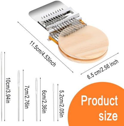 Mini Loom Machine, Small Weaving Loom, Speedweve Darning Mini Loom Kits, Small Loom Speedweve Type Weave Tool, Wooden Speedweve Darning Loom Type Weave Tool for Mending Jeans Socks Clothes - Image 2