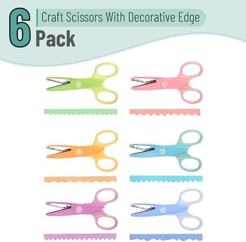 Mr. Pen- Craft Scissors Decorative Edge, 6 Pack, Rainbow - Image 2