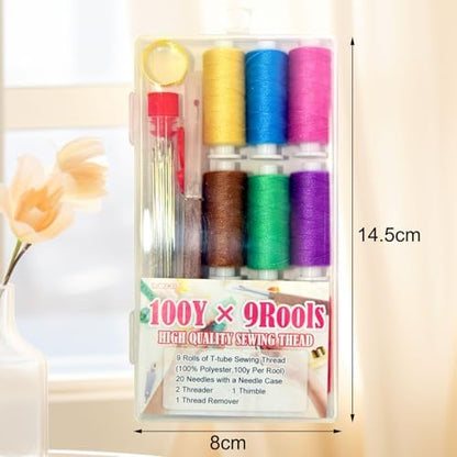 QCZKB Sewing Kit, Portable Kit for Adults, Plastic Box Needle and Thread Accesories - Image 2