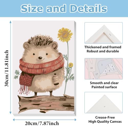 Animal Paint by Number for Adults, Paint by Numbers Kit for Adults 8x12 in - Image 4