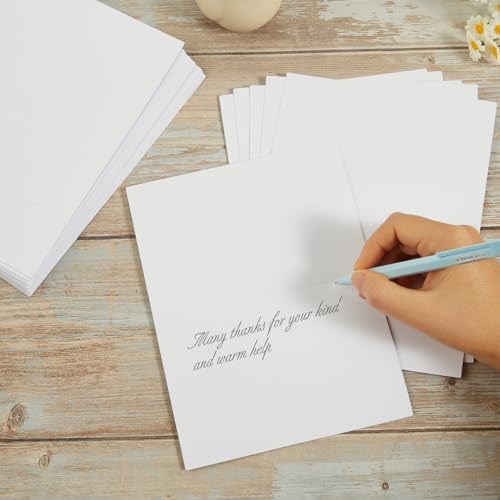 50 Pack Blank Folded Cardstock Cards, White, 4x6 - Image 5