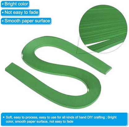 PATIKIL 600pcs Quilling Strips Paper 3/16"(5mm) 21"(54cm) Origami Paper Quilling Strip for Art DIY Hand Craft Christmas, Dark Green - Image 3