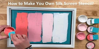 JAJADO 5 Packs Mini Squeegee, Silk Printing Squeegees for Chalk Paste, Self-Adhesive Stencil Screen Scraper Printing Tool Small Squeegee Turquoise Silicone for Transfer Chalk Paint Stencil Ink - Image 5