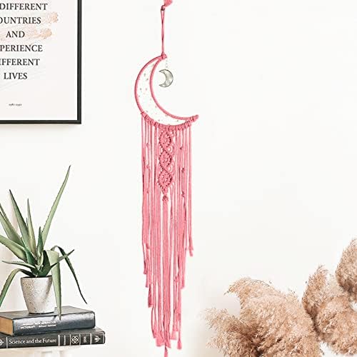 JeogYong Macrame Kit, DIY Moon Dream Catcher Macrame Kits for Kids & Adults Beginners, Includes Metal Hoop Rings Macrame Cord or More Craft Supplies and Materials for Bohemian Wall Decor Dreamcatcher - Image 3