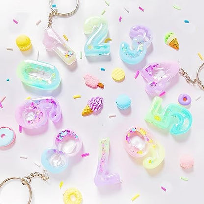 Number Resin Shaker Molds Set 0-9 Keychain Charms Pack of 22 Epoxy Silicone Trays Precision Tip Applicator Bottle Kit Bundle - Image 6