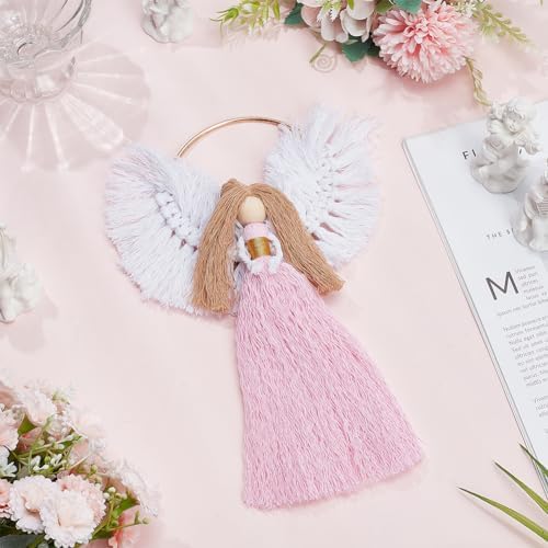Macrame Kits for Adults Beginners 3 Set Angel Macrame Kit Boho Angel Decor with Instruction for Macrame Starters Macrame Wall Hanging Kit Home Bedroom Hallway Decor - Image 7