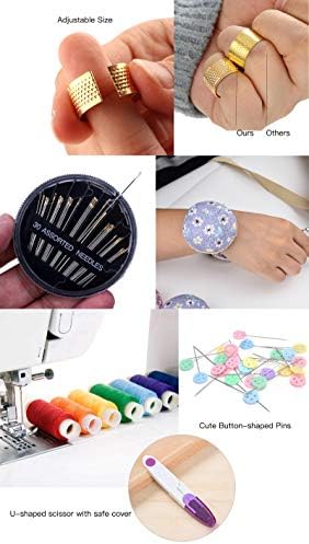 Wooden Sewing Kit Box with Cute Sewing Accessories, Sewing Basket Kit for Adults Beginners Kids Girls, Home Hand Sewing Starter Kit - Image 6
